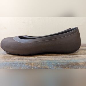 Crocs Mammoth Ballet Flat Slip On Faux Fur Lined Shoes Women's Size 10 Brown